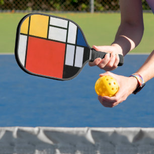 Vintage Abstracte Compositie door Piet Mondrian Pickleball Paddle