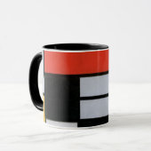 Vintage Abstracte Compositie van Piet Mondrian Mok (Voorkant links)