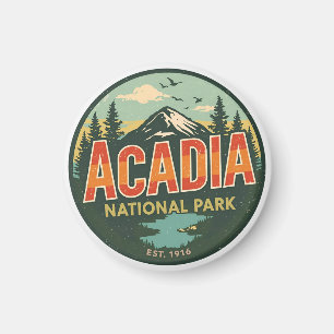 Vintage Acadia National Park natuur geschenken uit Magneet