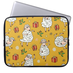 vintage achtergrond schapen laptop sleeve