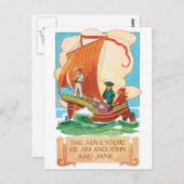 Vintage Ad briefkaart - Jim, John & Jane (Voorkant / Achterkant)
