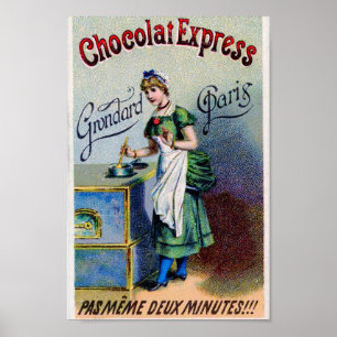 Vintage Ad - Franse chocolade, Poster