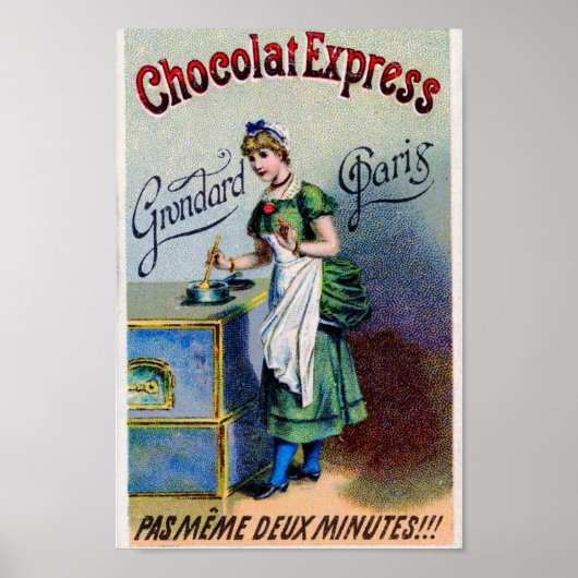 Vintage Ad - Franse chocolade, Poster (Voorkant)