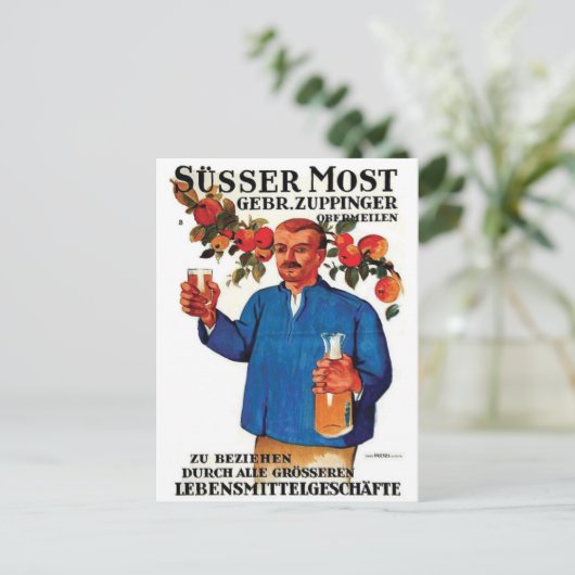 Vintage Ad Poster Briefkaart (Staand voorkant)