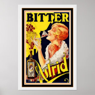 Vintage Ad-Poster voor bitter 13 x 19 Poster