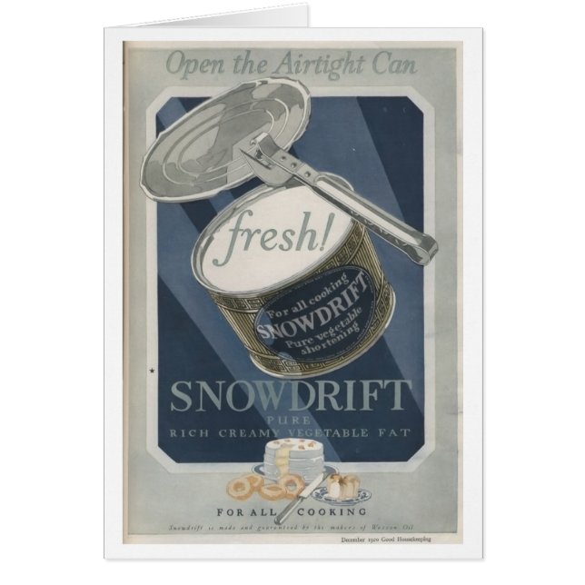 Vintage Ad - Snowdrift Vegetable Shortening (Voorkant)