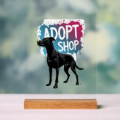 Vintage Adoptez Ne Faites Pas D'Achats Chien Graff (Neutre)