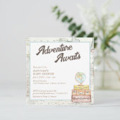 Vintage Adventure Attend Baby shower Invitation (Debout devant)