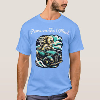 Vintage Adventure Dog Driving Car friend vintage f T-shirt