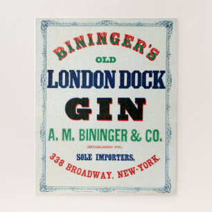 Vintage advertentie voor Bininger's Old London Doc Legpuzzel