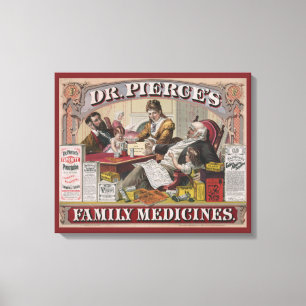 Vintage advertentie voor Dr Pierces Family Medicin Canvas Afdruk