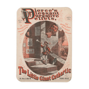 Vintage advertentie voor Dr Pierce's purgatieve pe Magneet