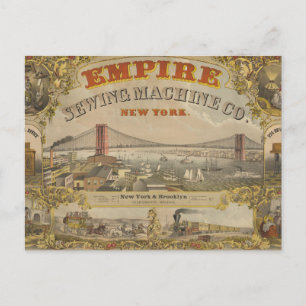 Vintage advertentie voor Empire Sewing Machine Co. Briefkaart
