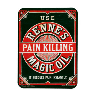 Vintage advertentie voor Renne's Pain Killing Magi Magneet