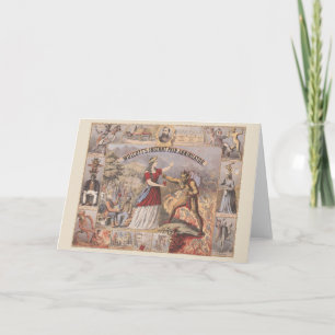 Vintage advertentie voor Wolcott's Instant Pain An Kaart