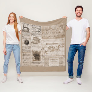 Vintage Advertentievorming - Vleekwand, 50 x 60 in Fleece Deken