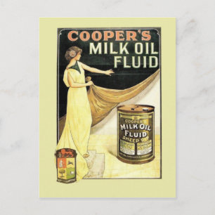 Vintage adverteren, Cooper's melkolie vloeistof Briefkaart
