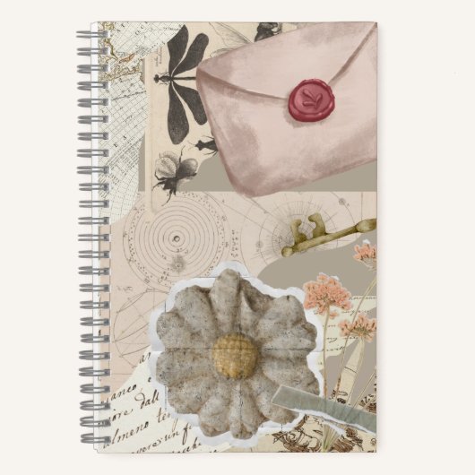 Vintage Aesthetic Collage Notebook Notitieboek (Voorkant)