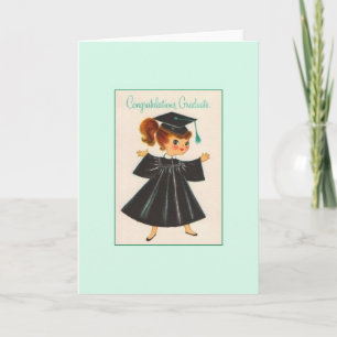 Vintage Afstuderen Wenskaart Kaart