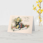 Vintage Afstuderen Wenskaart Kaart (Gele Bloem)