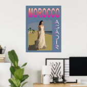 Vintage Agadir Poster (Thuiskantoor)