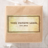 Vintage Aged Parchment Your Private Label Stickers (En situation)