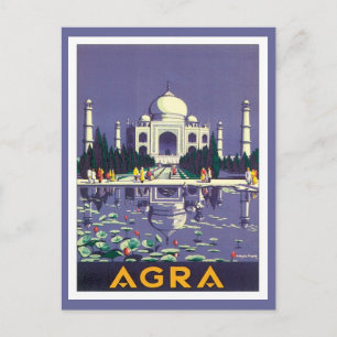 Vintage Agra Taj Mahal India Briefkaart