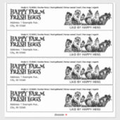 Vintage Agritourisme Étiquette carton oeufs (Feuille)