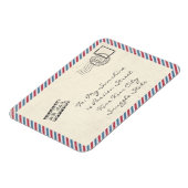 Vintage Air Mail Briefkaart Magneet (Linkerzijde)