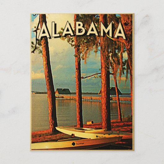 Vintage Alabama Briefkaart (Voorkant)