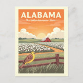 Vintage Alabama Briefkaart (Voorkant)