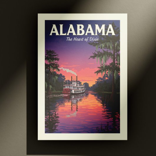 Vintage Alabama Briefkaart