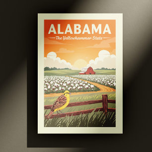 Vintage Alabama Briefkaart