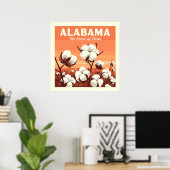 Vintage Alabama Poster (Thuiskantoor)
