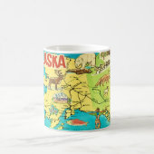 Vintage Alaska Map Postcard Mug (Centre)
