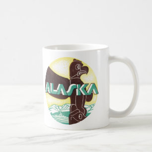Vintage Alaska Reis Totempaal Adelaar Vogel Koffiemok