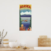 Vintage Alaska Travel Poster Art, Paysage Pittores (Cuisine)
