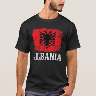 Vintage Albanese vlag voor Albanees T-shirt