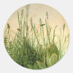 Vintage Albrecht Durer Wild Grass Round Sticker