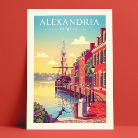 Vintage Alexandria Virginia Briefkaart
