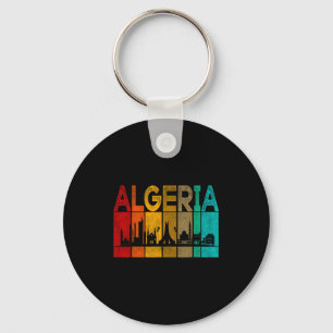 Vintage Algerije Ik Hou Van Algerije Kaart Algerij Sleutelhanger