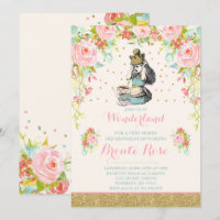 Vintage Alice Au Pays Des Merveilles Invitation An