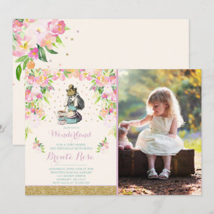 Vintage Alice Au Pays Des Merveilles Invitation An