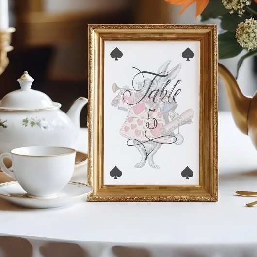 Vintage Alice au pays des merveilles Rabbit Carte