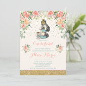 Vintage Alice dans ONEderland Invitation d'anniver (Debout devant)