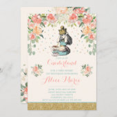 Vintage Alice dans ONEderland Invitation d'anniver (Devant / Derrière)