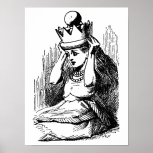 Vintage Alice in Wonderland, Alice met Koninginnek Poster
