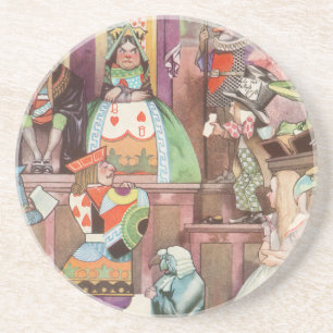 Vintage Alice in Wonderland, Hartendamekoningin Zandsteen Onderzetter