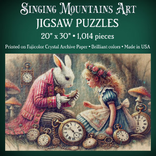 Vintage Alice in Wonderland Illustratie Fantasie Legpuzzel