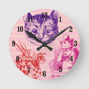  Vintage Alice in Wonderland Ronde Klok